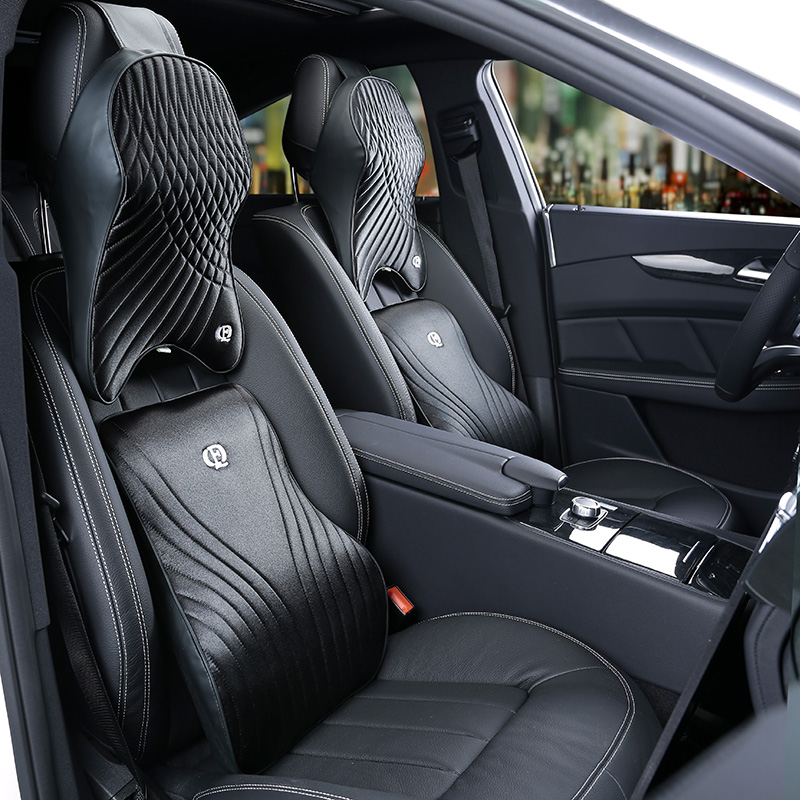Memory Foam Car Neck Pillow Lumbar Support - Bellek köpük araba yastığı takım Premium