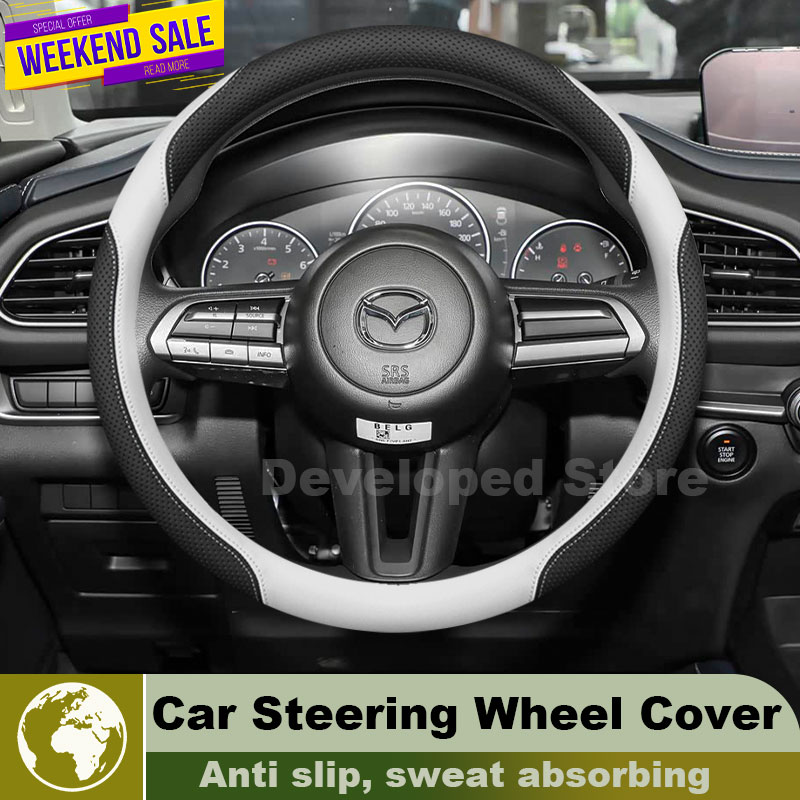 Car Steering Wheel Cover Anti Slip Breathable - Mazda CX-3 CX 3 CX-30 CX