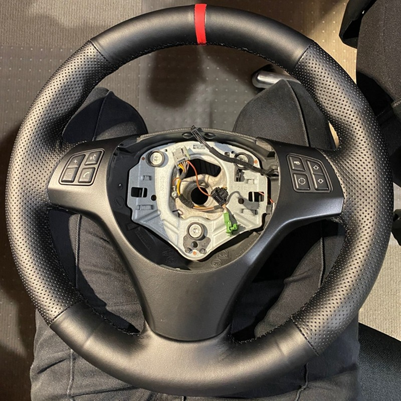 Car Steering Wheel Cover Anti Slip Breathable - Kaymaz Araba Aksesuarları Siyah Deri Araba
