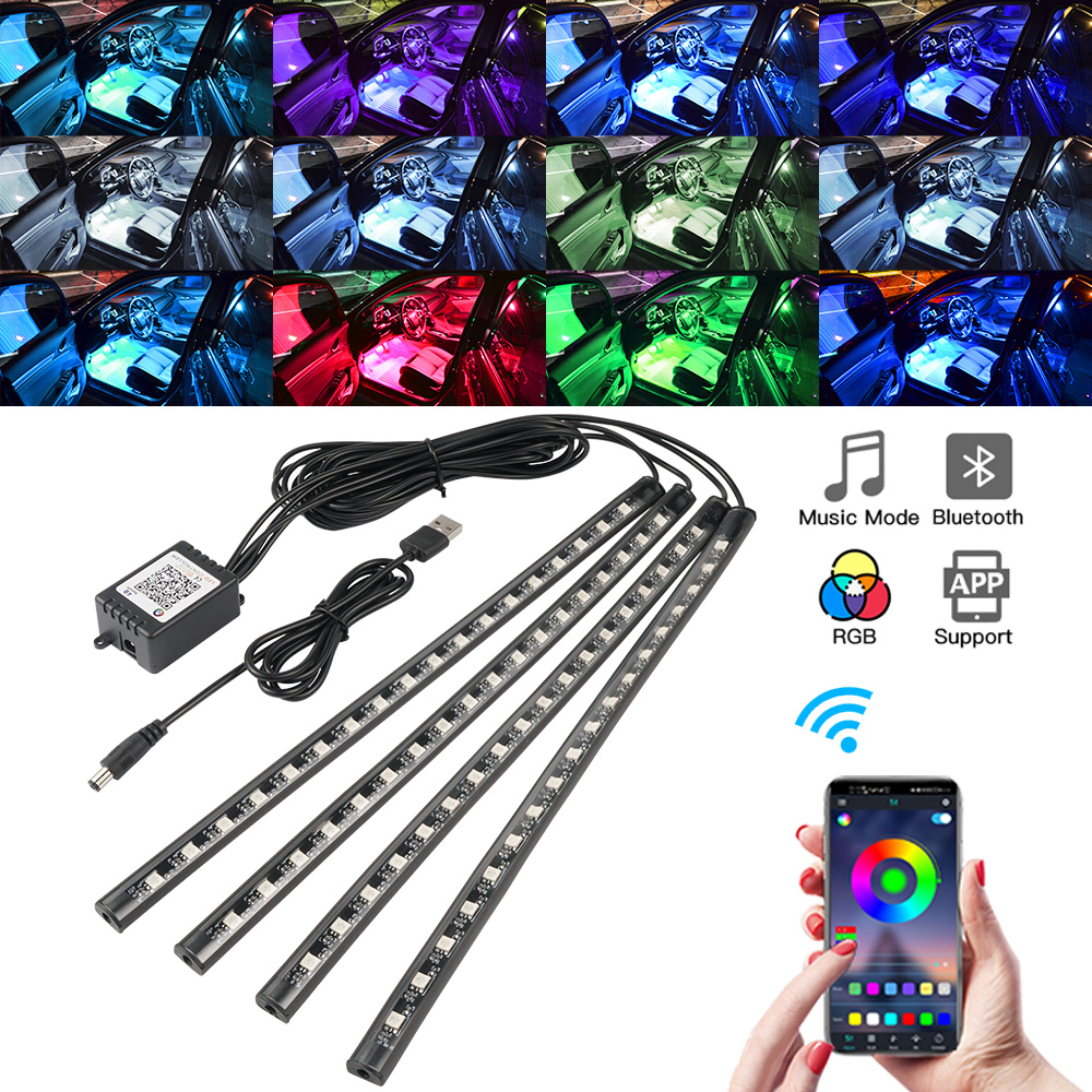 Led Ambient Interior Car Lights App Control - Neon LED İç Araba Işık APP