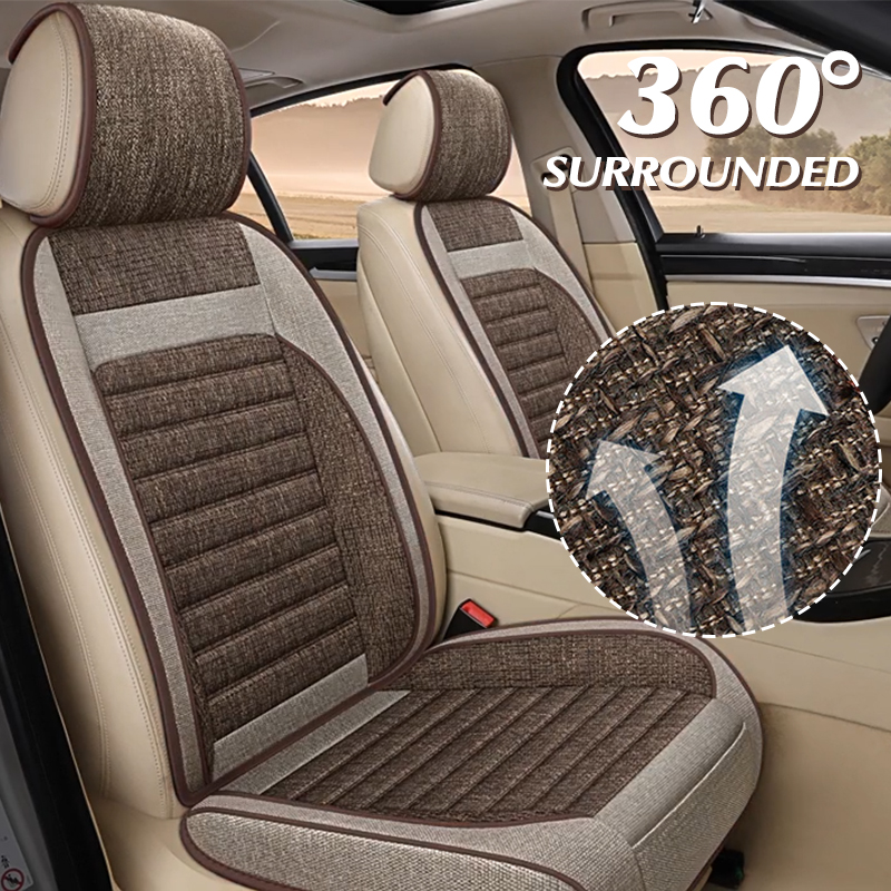 Leather Car Seat Covers Full Set Universal - Evrensel Keten Tam Set Araba Koltuk