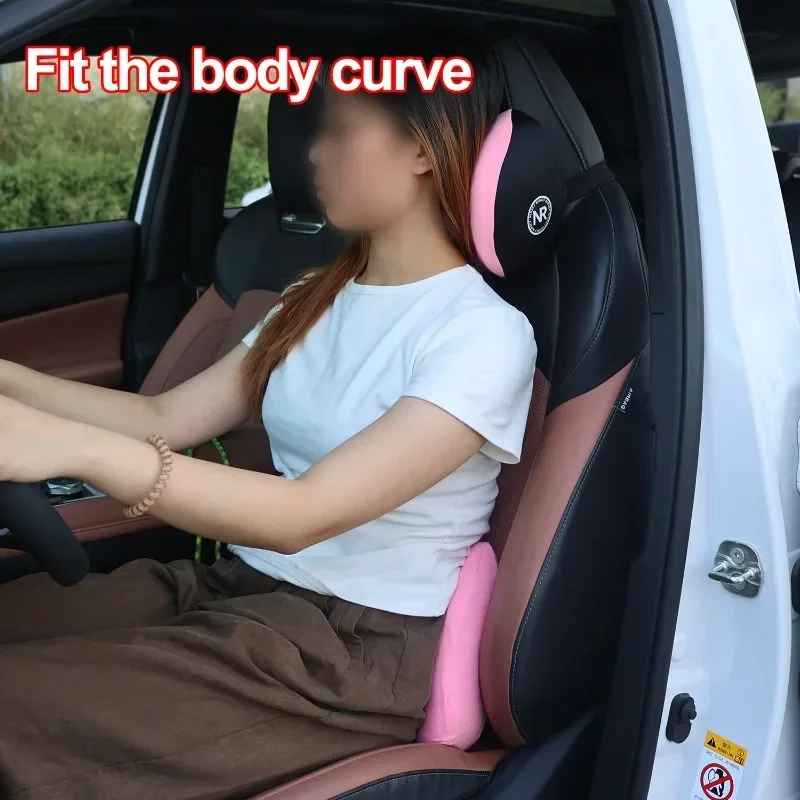 Memory Foam Car Neck Pillow Lumbar Support - Sürüş Konforu İçin Araba Sırt Boyun