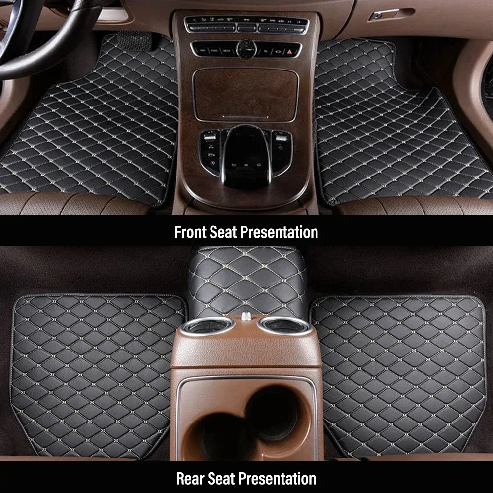 4 adet evrensel PU deri araba  - Car Floor Mats Universal Waterproof Leather incelemesi ve fiyatı