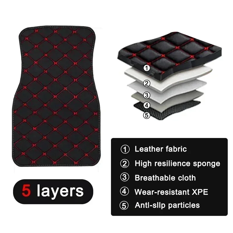 4 adet evrensel PU deri araba  - Car Floor Mats Universal Waterproof Leather incelemesi ve fiyatı