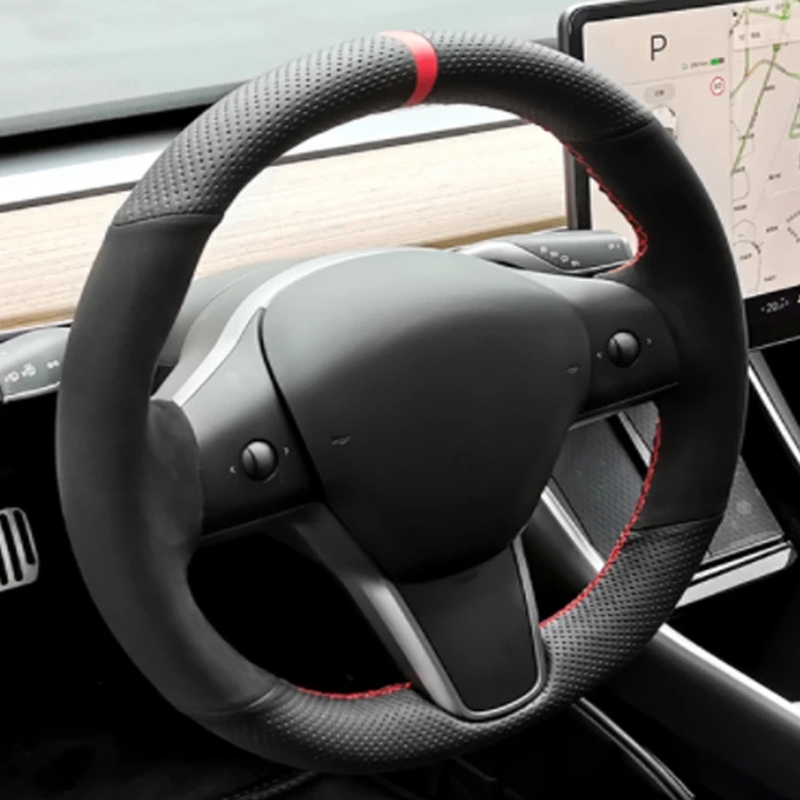 El dikişli Kaymaz Karbon Fiber - Car Steering Wheel Cover Anti Slip Breathable incelemesi ve fiyatı
