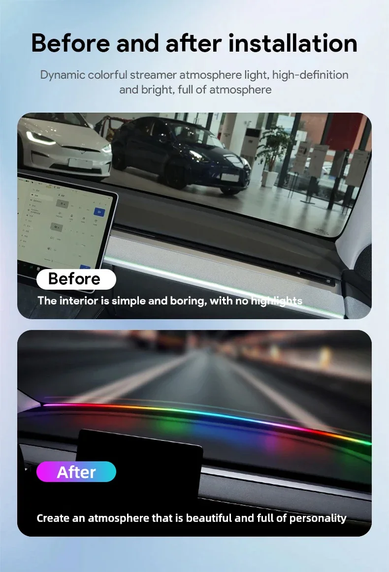 140/150 CM LED Araç Ortam Işığ - Led Ambient Interior Car Lights App Control incelemesi ve fiyatı