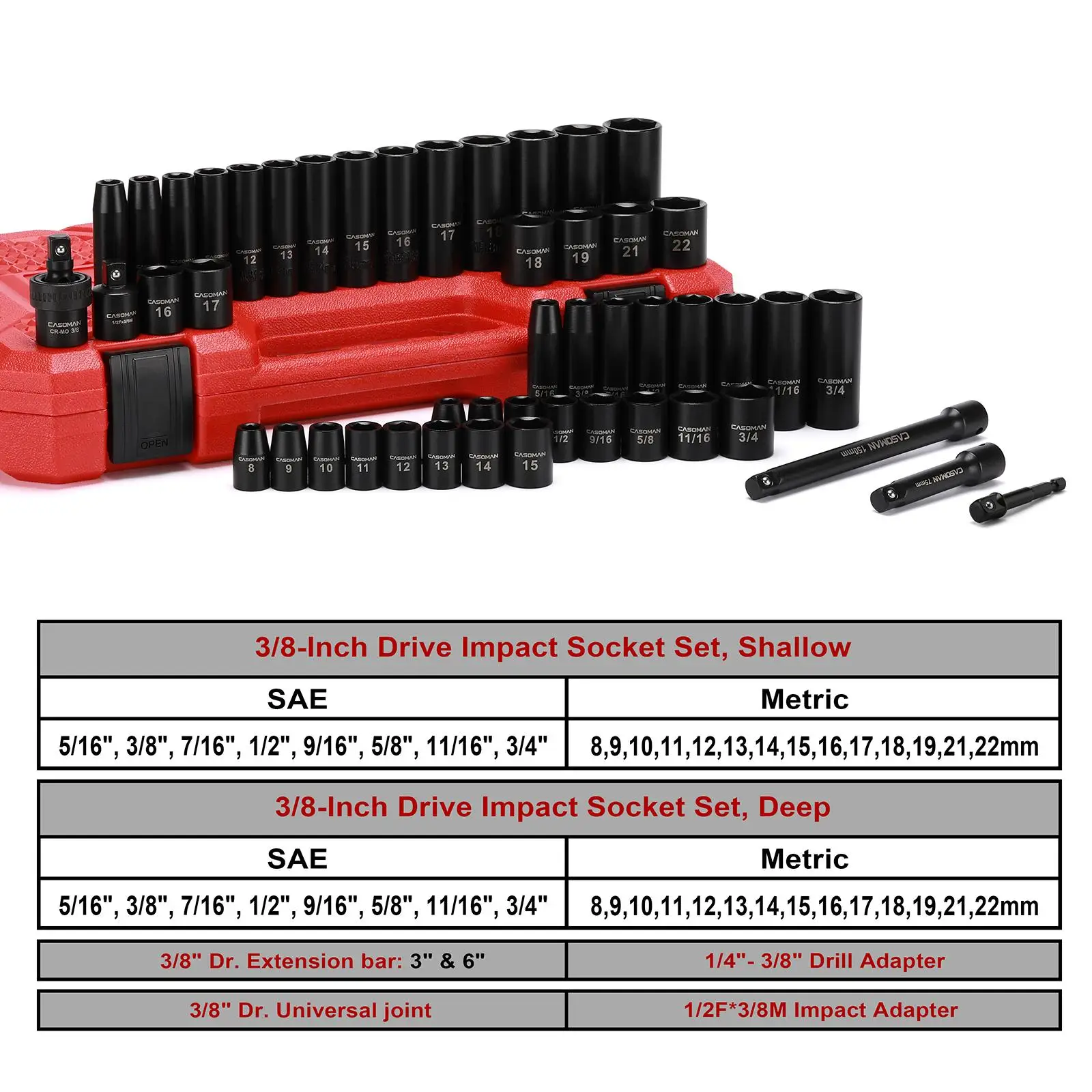 49 Parça 3/8 İnç Darbeli Soket - Auto Repair Tools incelemesi ve fiyatı