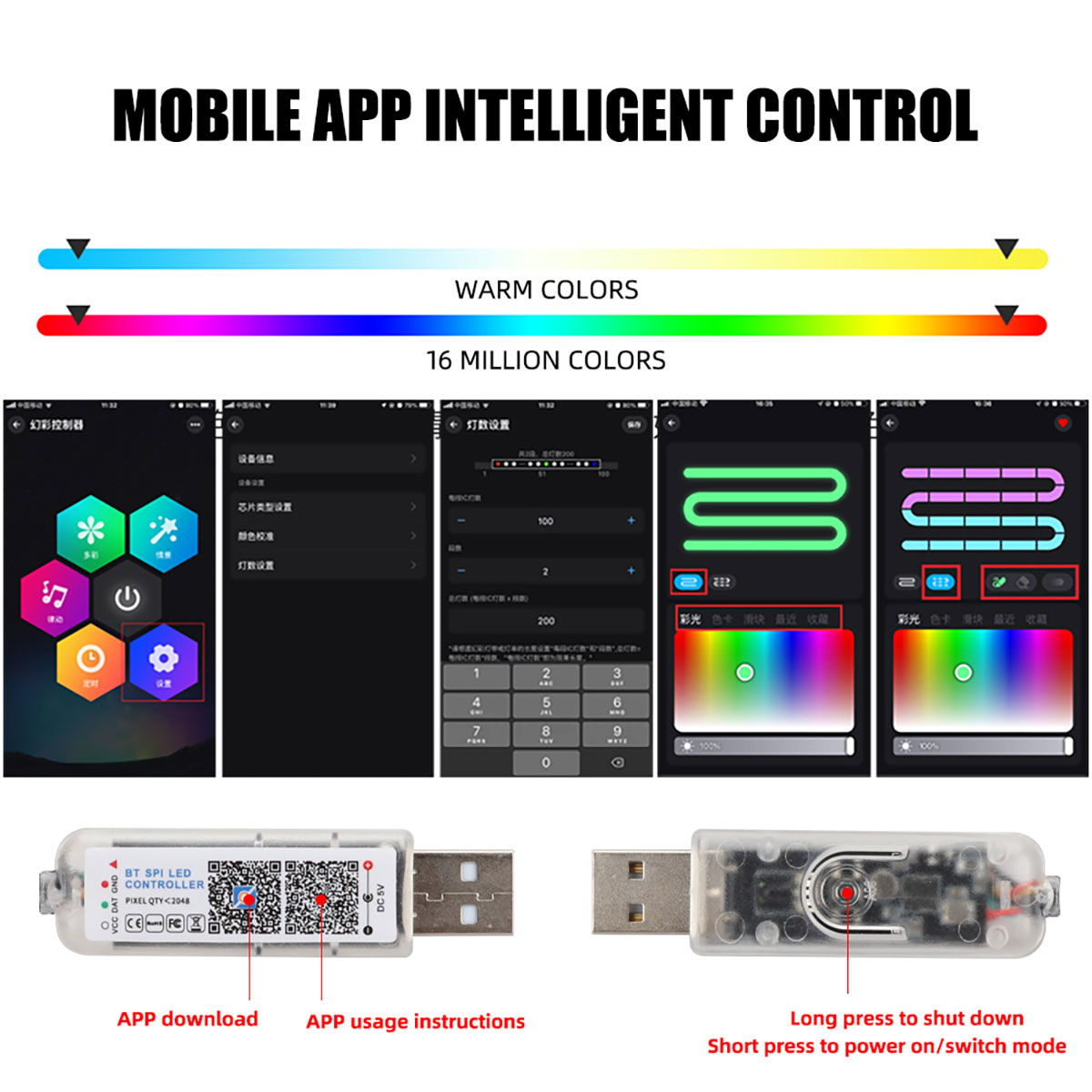 6/10 in1 Araba Led Ortam Işıkl - Led Ambient Interior Car Lights App Control incelemesi ve fiyatı