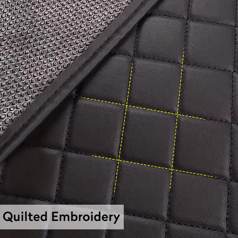 4 adet evrensel PU deri araba  - Car Floor Mats Universal Waterproof Leather incelemesi ve fiyatı