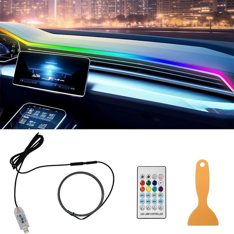 Renkli LED Araç İç Gizli Uygul - Led Ambient Interior Car Lights App Control incelemesi ve fiyatı