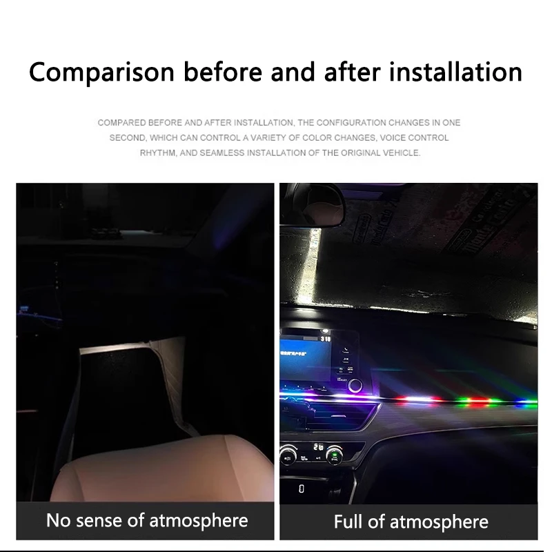 Renkli LED Araç İç Gizli Uygul - Led Ambient Interior Car Lights App Control incelemesi ve fiyatı