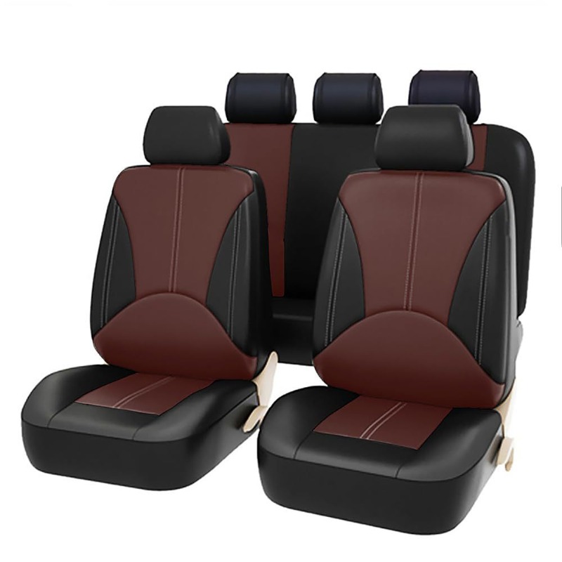 Evrensel Siyah PU Deri Araba K - Leather Car Seat Covers Full Set Universal incelemesi ve fiyatı